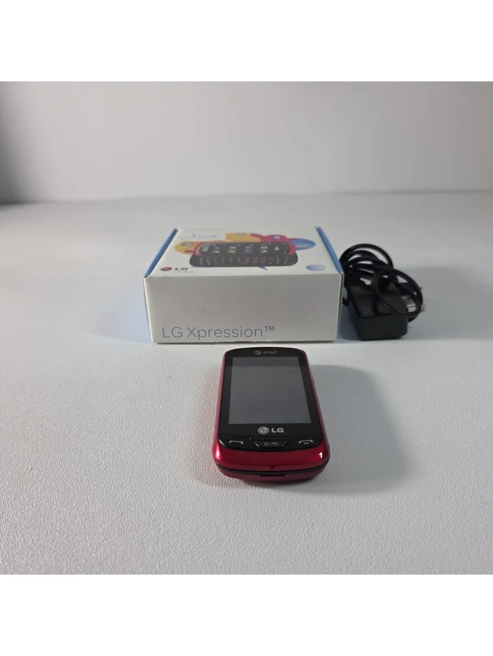 LG Xpression C395 Red Slider 3G Touch Slider Cell Phone Tested